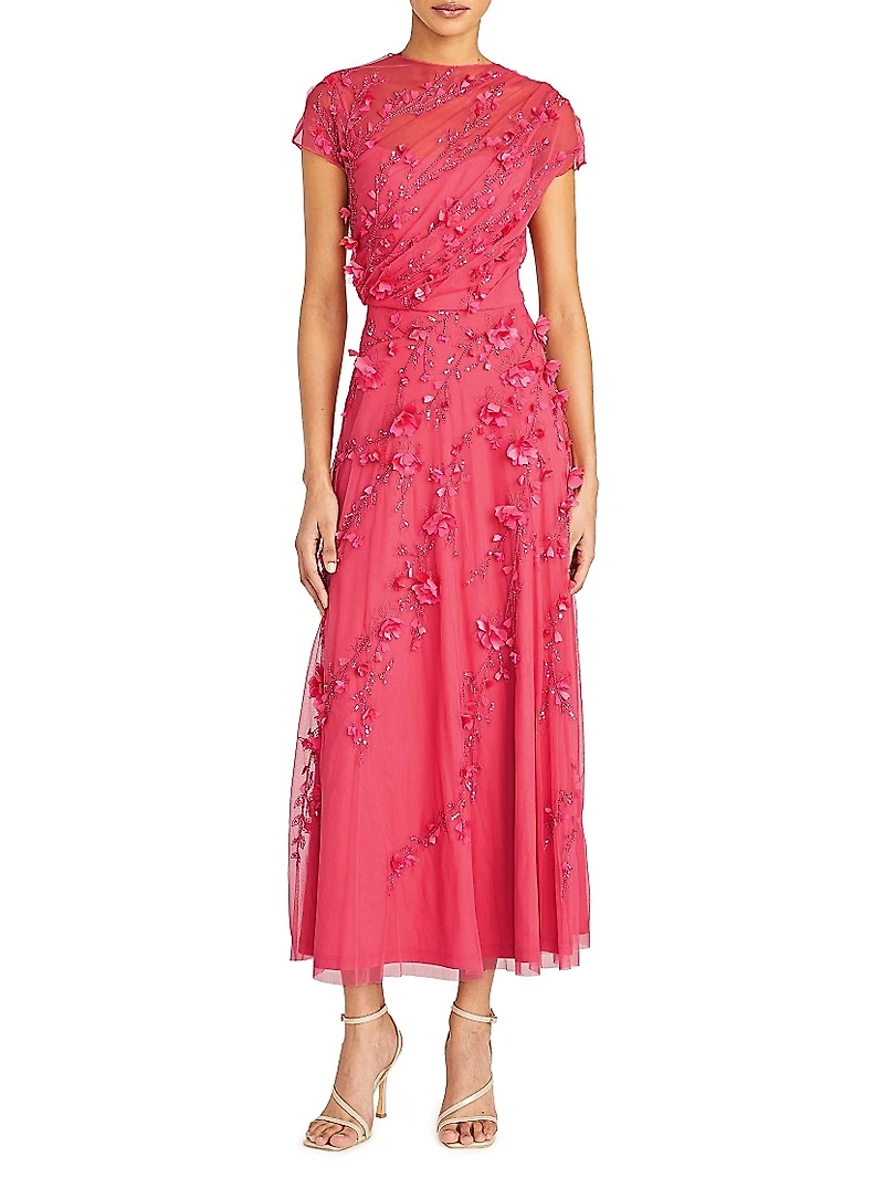 Leona Sequin-Embellished Midi-Dress