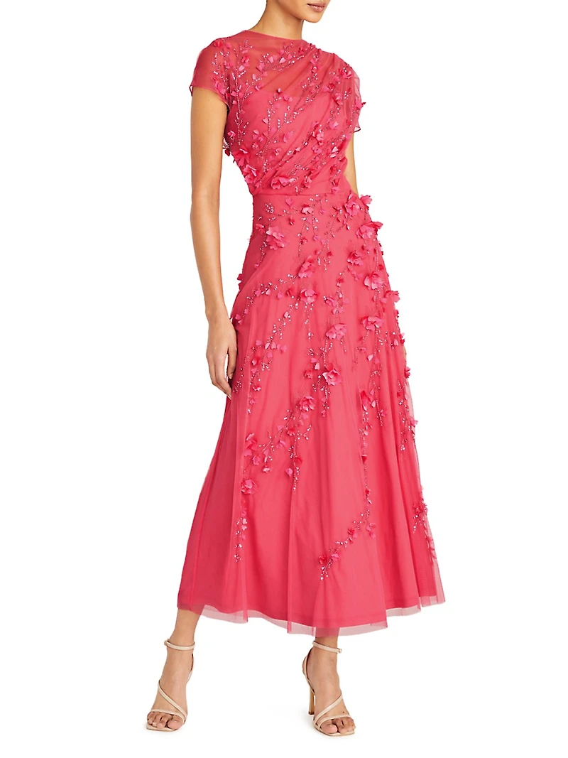 Leona Sequin-Embellished Midi-Dress