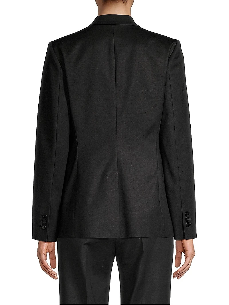Classic Cotton-Blend Tailored Blazer