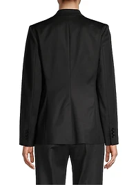 Classic Cotton-Blend Tailored Blazer