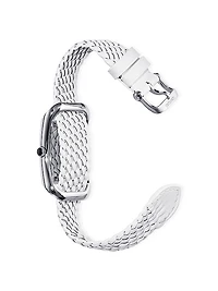 004 Stainless Steel & Leather Strap Watch