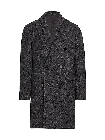 COLLECTION Double-Breasted Bouclé Topcoat