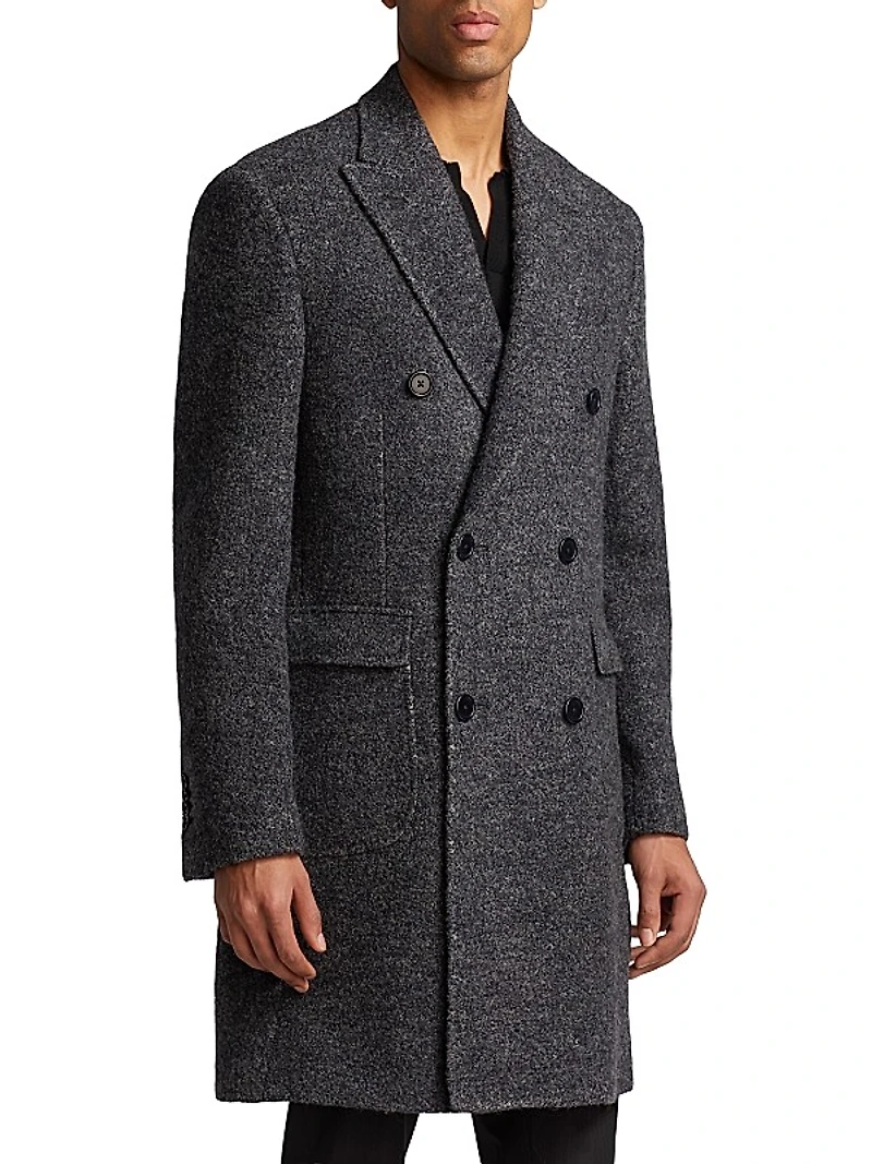 COLLECTION Double-Breasted Bouclé Topcoat