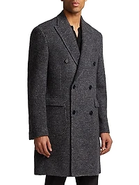 COLLECTION Double-Breasted Bouclé Topcoat