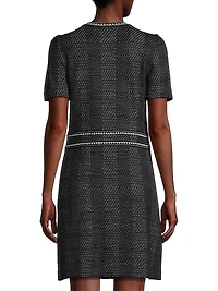 Plaid Tweed Modern-Fit Sheath Dress