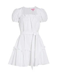 Ruffled Puff-Sleeve Minidress