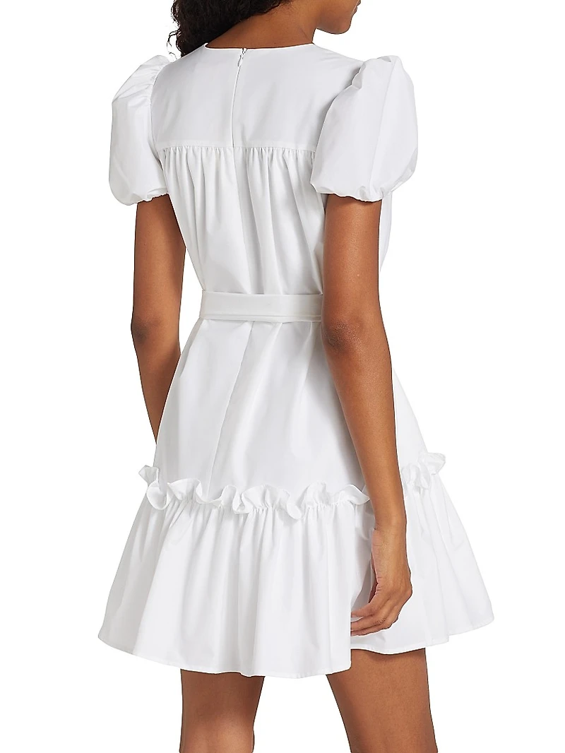 Ruffled Puff-Sleeve Minidress