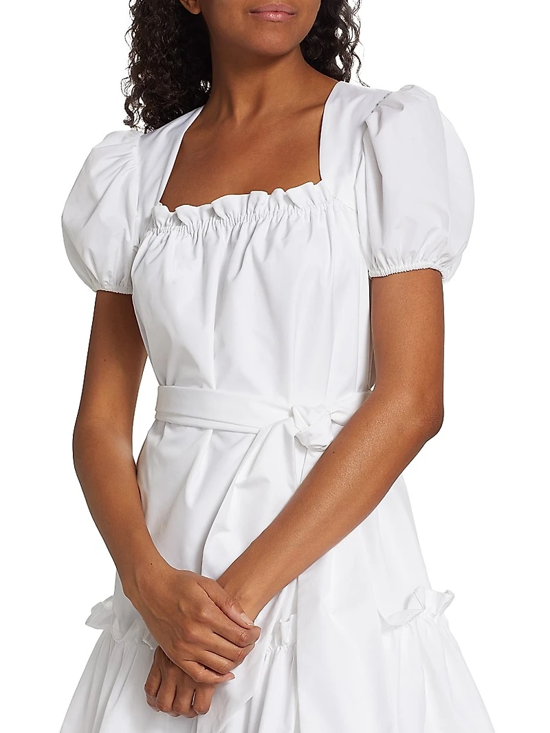 Ruffled Puff-Sleeve Minidress