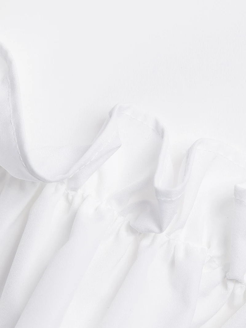 Ruffled Puff-Sleeve Minidress