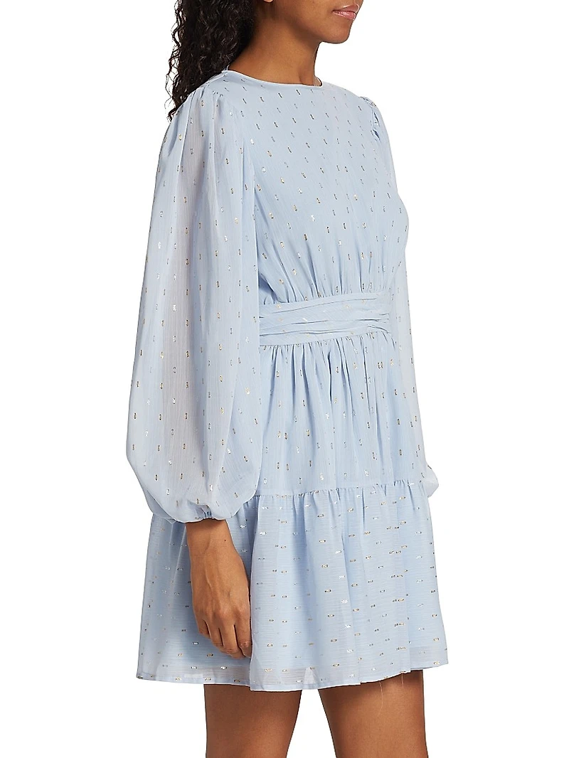 Goddess Clip-Dot Minidress