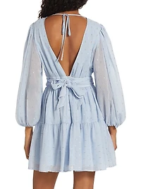 Goddess Clip-Dot Minidress