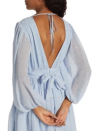 Goddess Clip-Dot Minidress