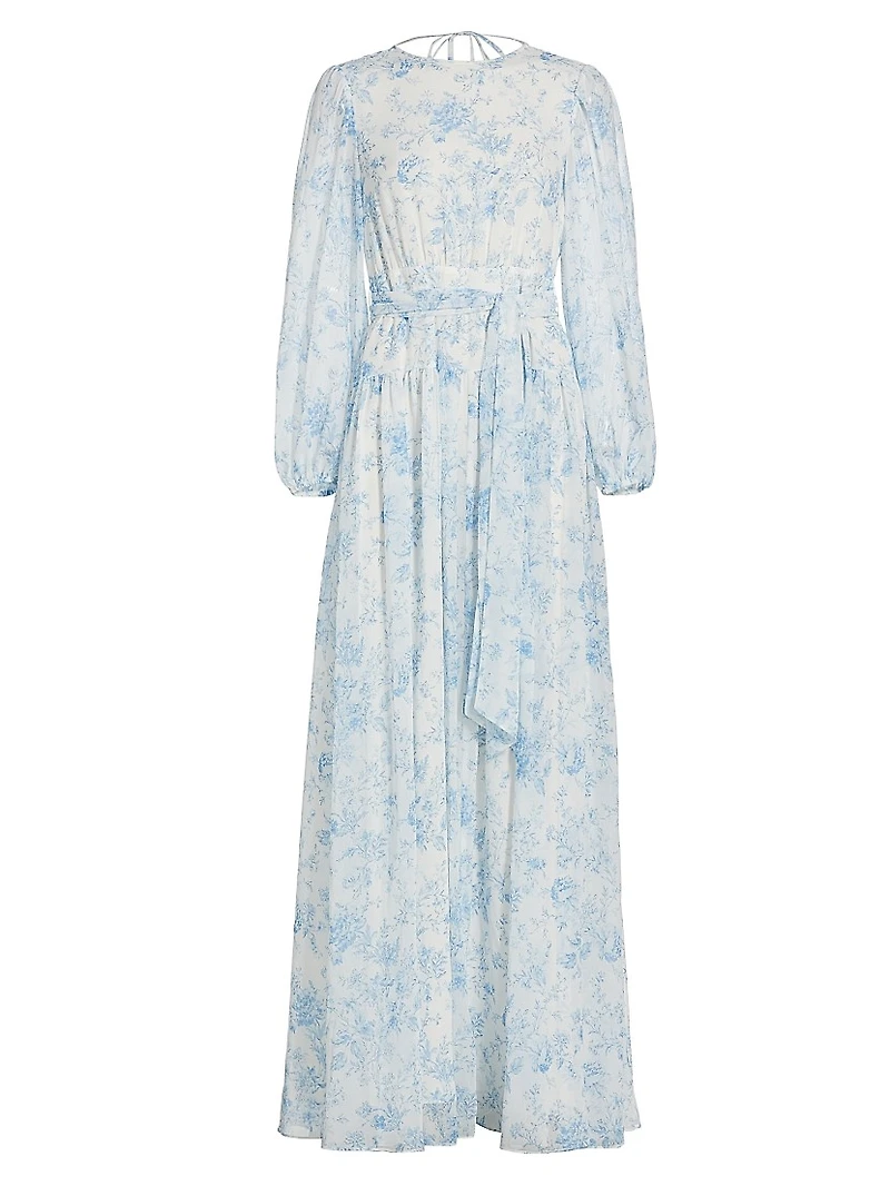 Goddess Floral-Printed Gown