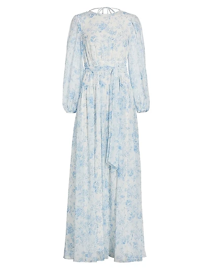 Goddess Floral-Printed Gown
