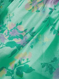 Floral-Printed Blouson Minidress