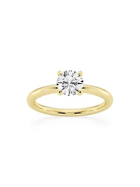 14K Yellow Gold & Round Lab-Grown Diamond Solitaire Ring/1.00-5.00 TCW