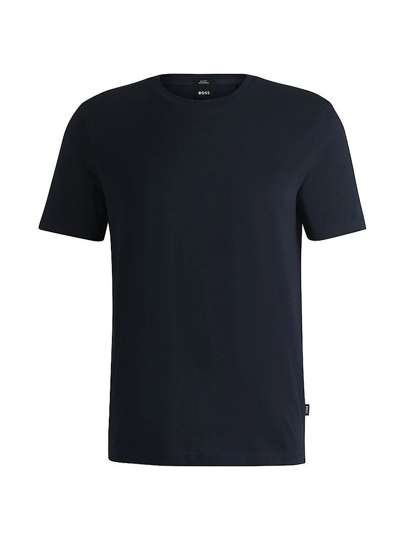 Slim-Fit Short-Sleeved T-Shirt Mercerized Cotton