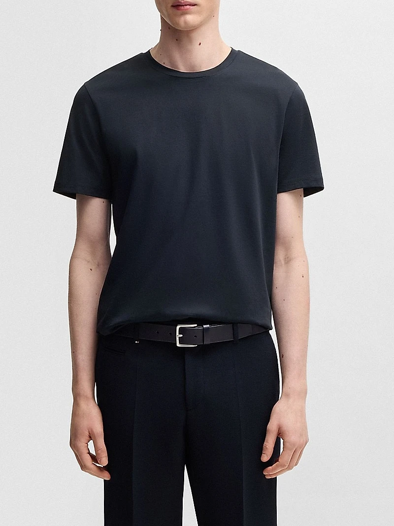 Slim-Fit Short-Sleeved T-Shirt Mercerized Cotton