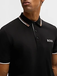 Cotton-Blend Polo Shirt with Contrast Logo