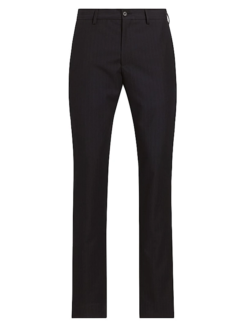 Slim-Fit Pinstriped Trousers