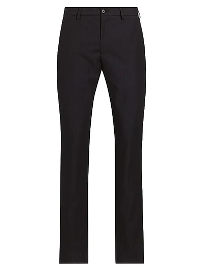 Slim-Fit Pinstriped Trousers