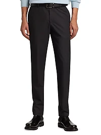 Slim-Fit Pinstriped Trousers