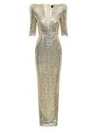 Look At Me Sequin Gown