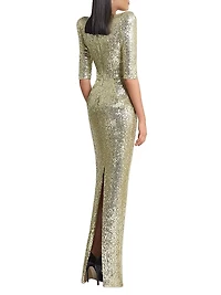 Look At Me Sequin Gown