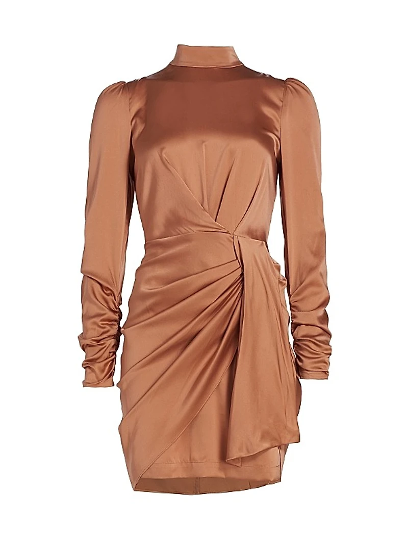 Draped Silk Minidress