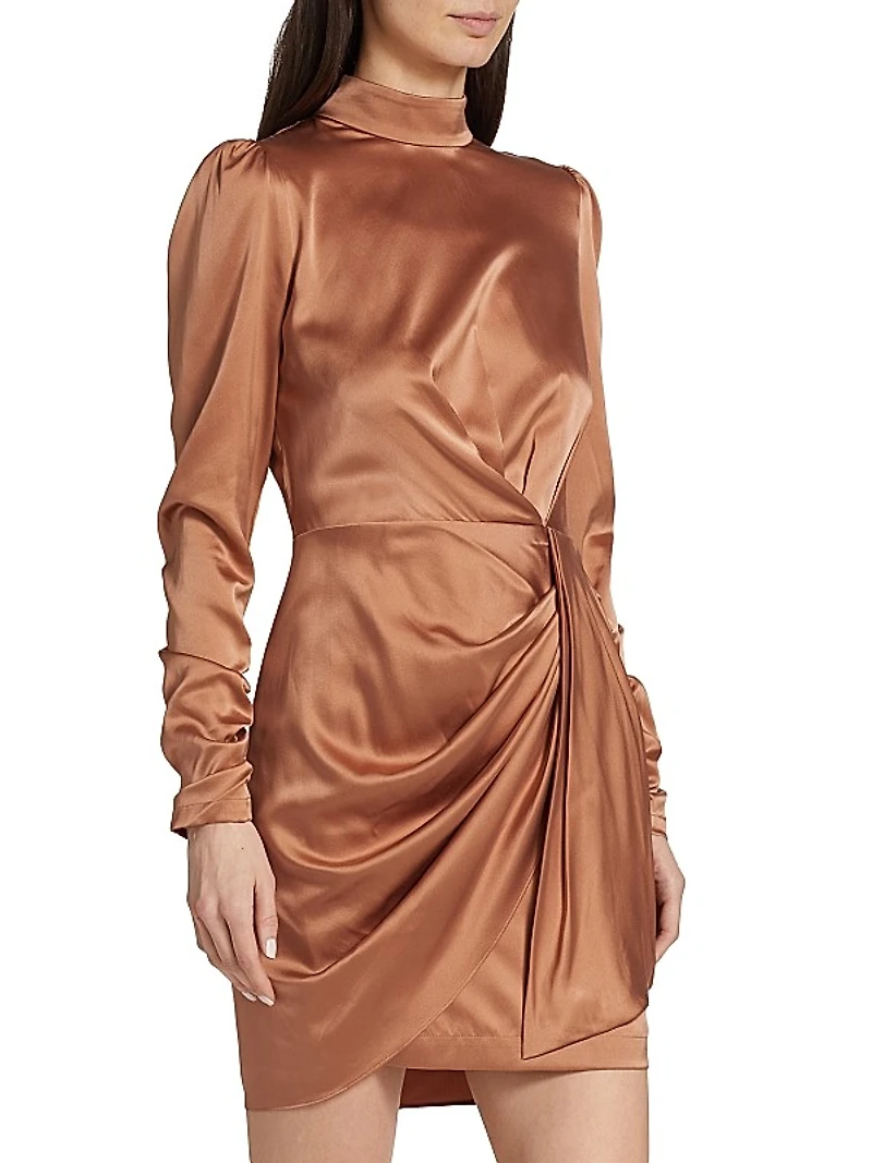 Draped Silk Minidress