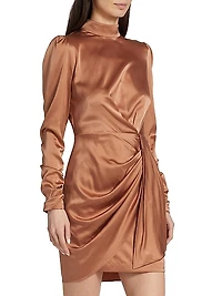 Draped Silk Minidress