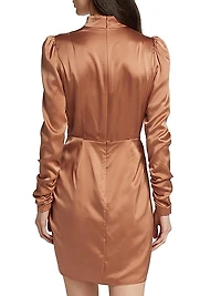 Draped Silk Minidress