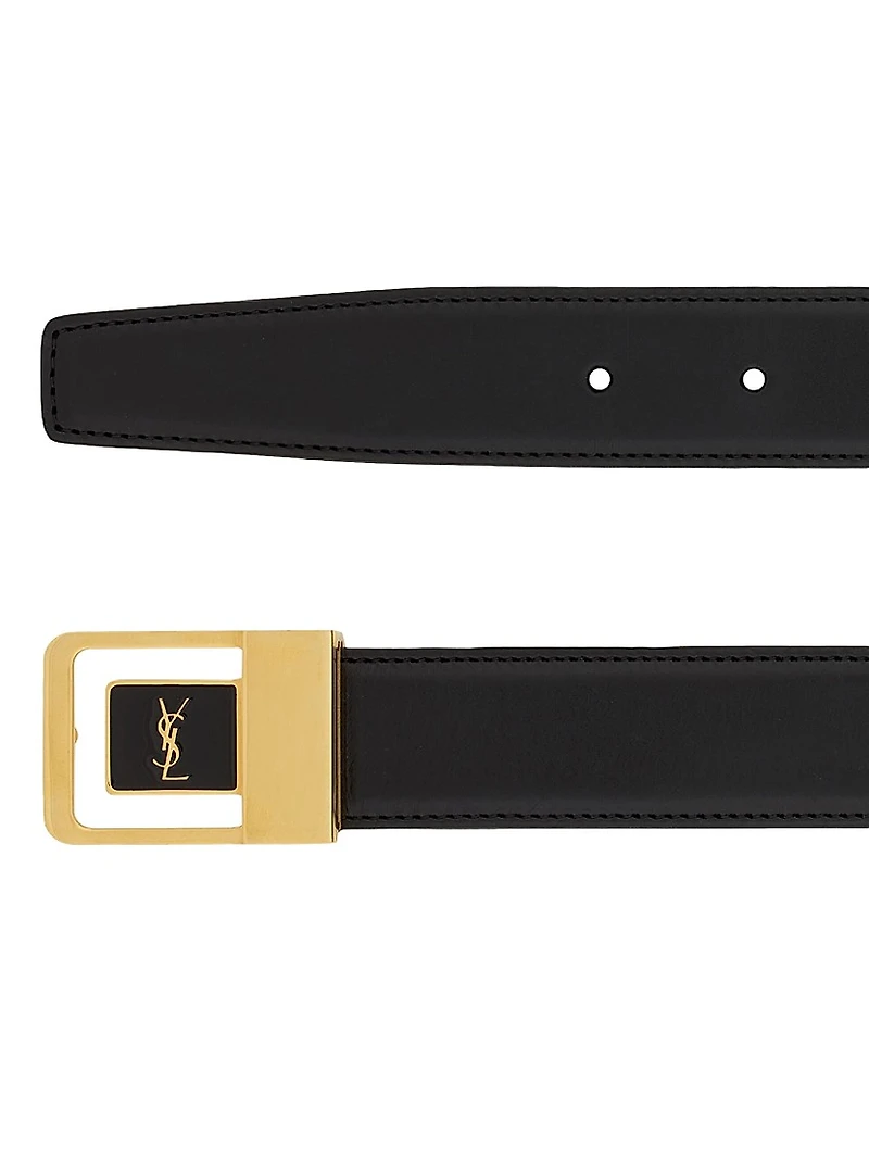 Female Buckle Belt Lacquered Leather