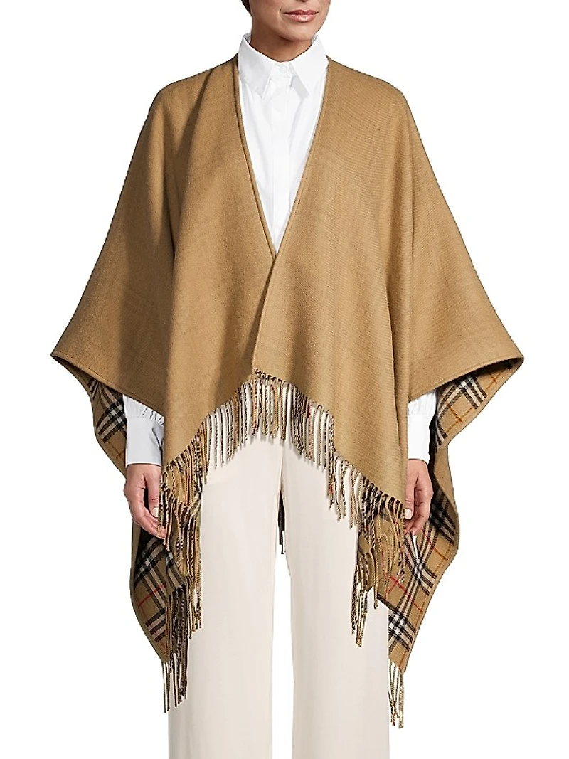 Reversible Wool Cape