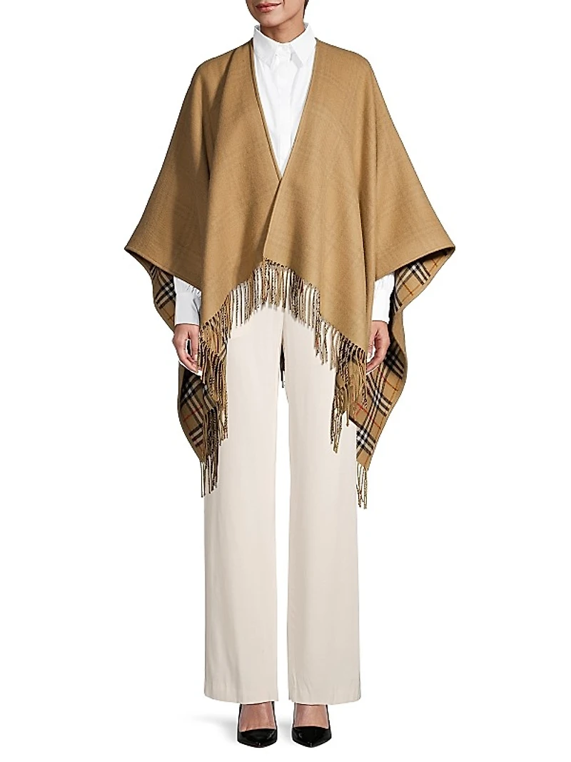 Reversible Wool Cape