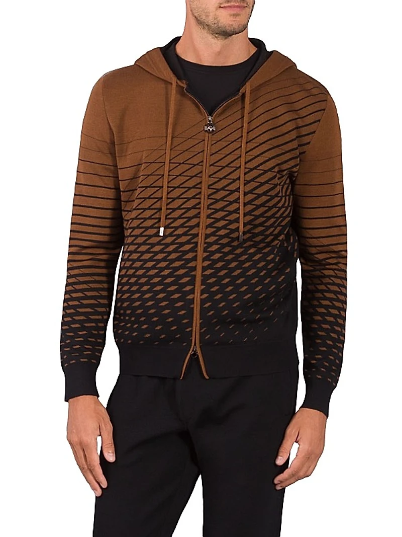 Knit Hooded Jogging Hoodie