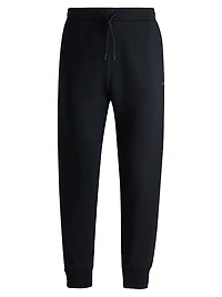 Stretch-Cotton Tracksuit Bottoms with Logo Print