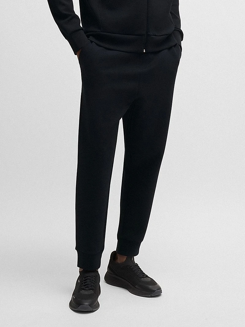 Stretch-Cotton Tracksuit Bottoms with Logo Print