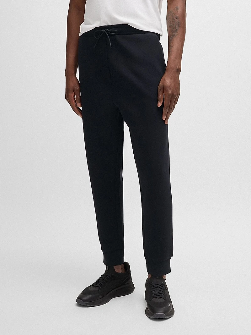 Stretch-Cotton Tracksuit Bottoms with Logo Print