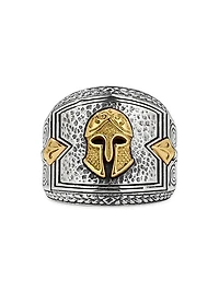 Laconia Sterling Silver & 18K Yellow Gold Helmet Ring