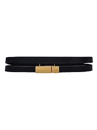 Opyum Double Wrap Bracelet in Leather and Metal