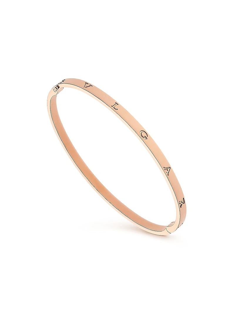 B.zero1 18K Rose Gold Logo Bangle Bracelet