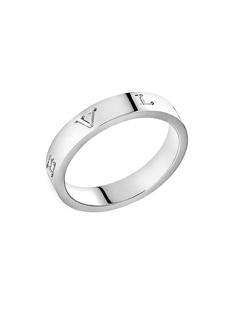 B.zero1 18K White Gold Logo Ring