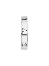 B.zero1 18K White Gold Logo Ring