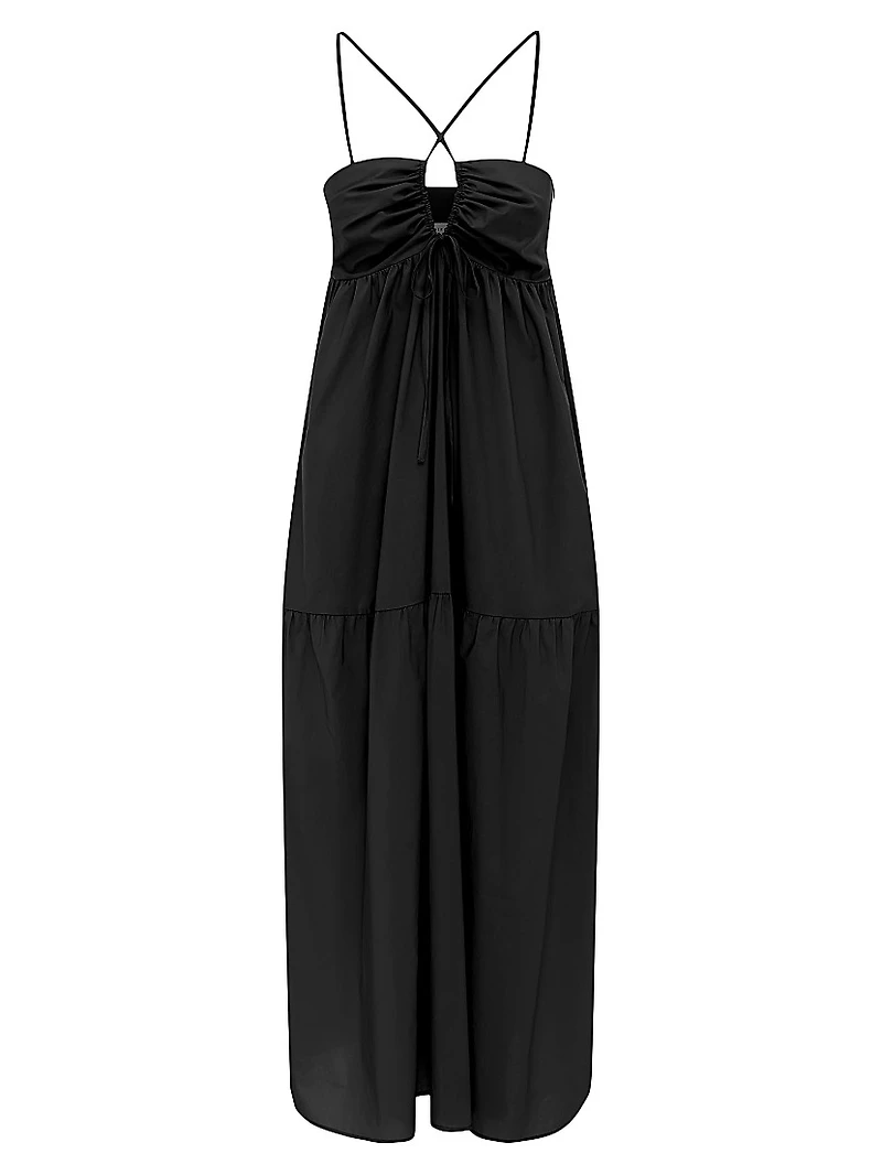 Hana Cross-Over Keyhole Maxi Dress