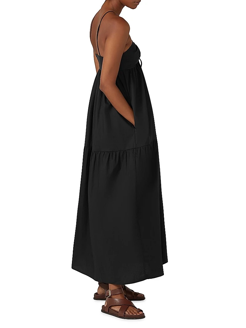 Hana Cross-Over Keyhole Maxi Dress