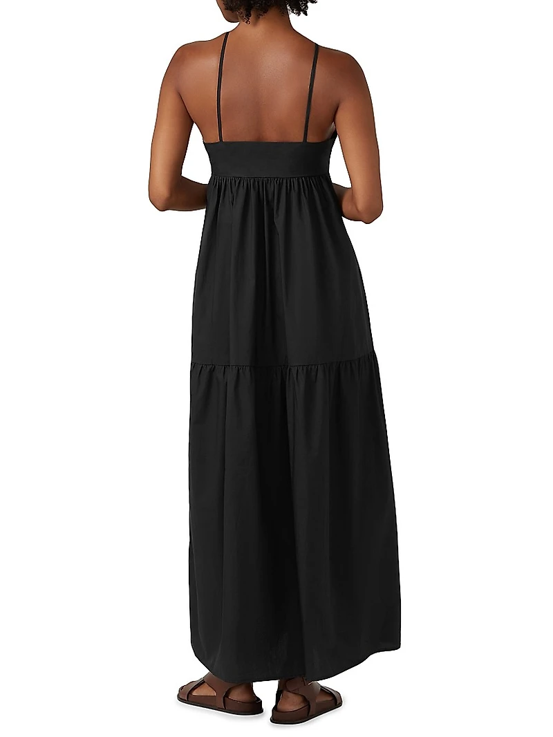 Hana Cross-Over Keyhole Maxi Dress