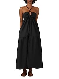 Hana Cross-Over Keyhole Maxi Dress