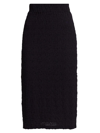 Textured Midi-Skirt