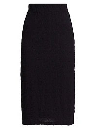 Textured Midi-Skirt